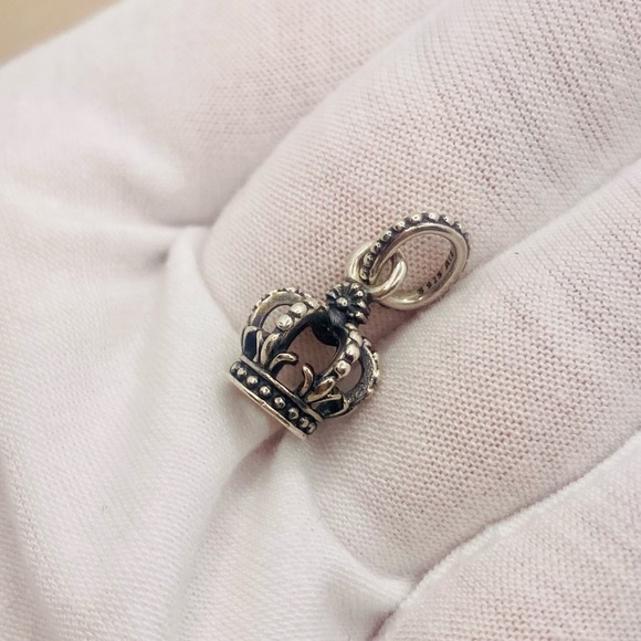 EUC Pandora 791376 Sterling Silver Nobel Splendor Crown Dangle Bead - Picture 4 of 9